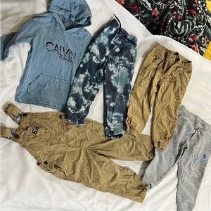 TAKE ALL 3T boys bundle lot overalls, pants cargo sweat sweater OshKosh Polo etc